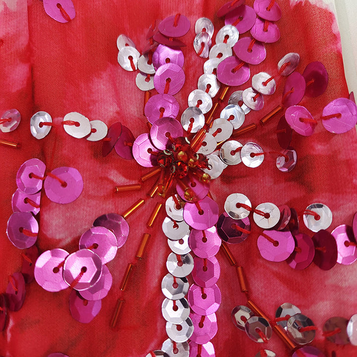Fashionable Retro Formal Dress Roses - Modefluss