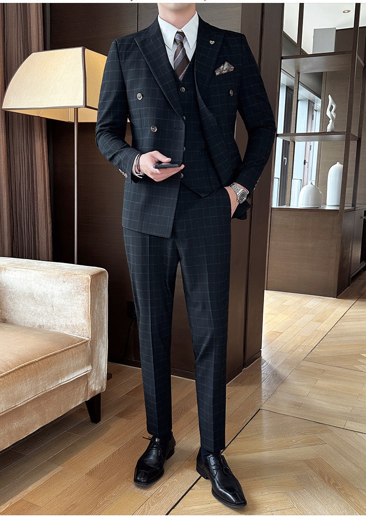 Men's Autumn And Winter Suit Three-piece Business Casual - Modefluss