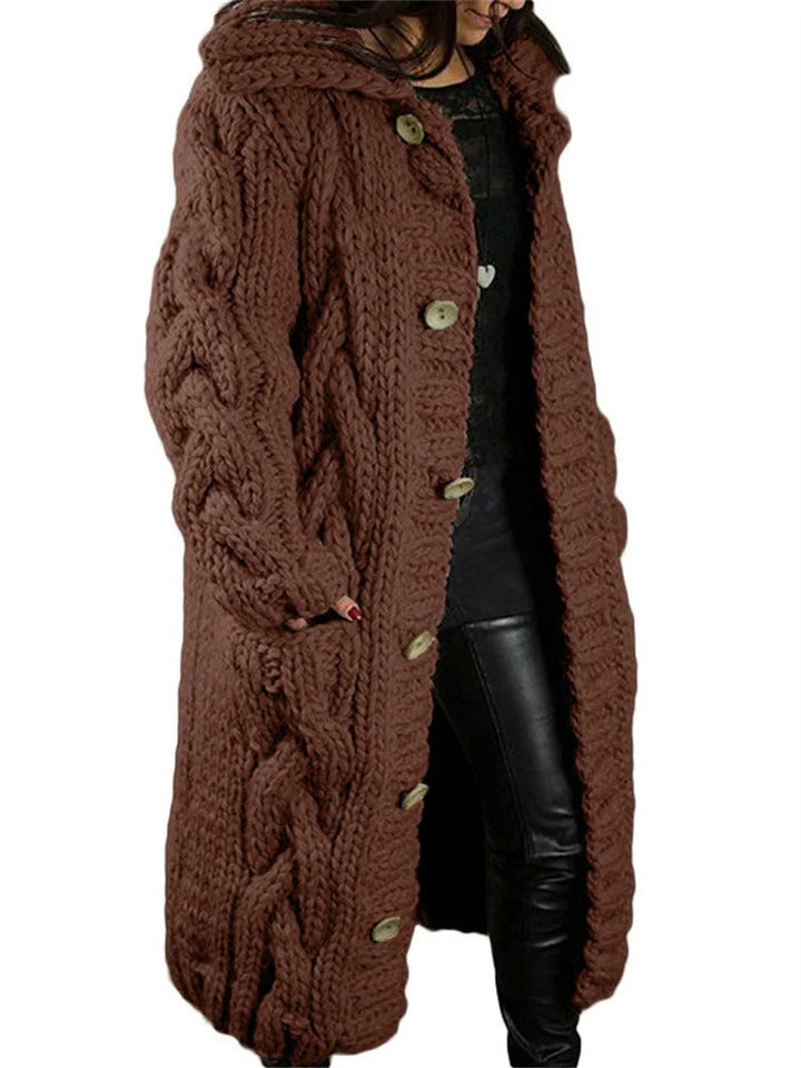 Roma™ - Langer bequemer Strickmantel 