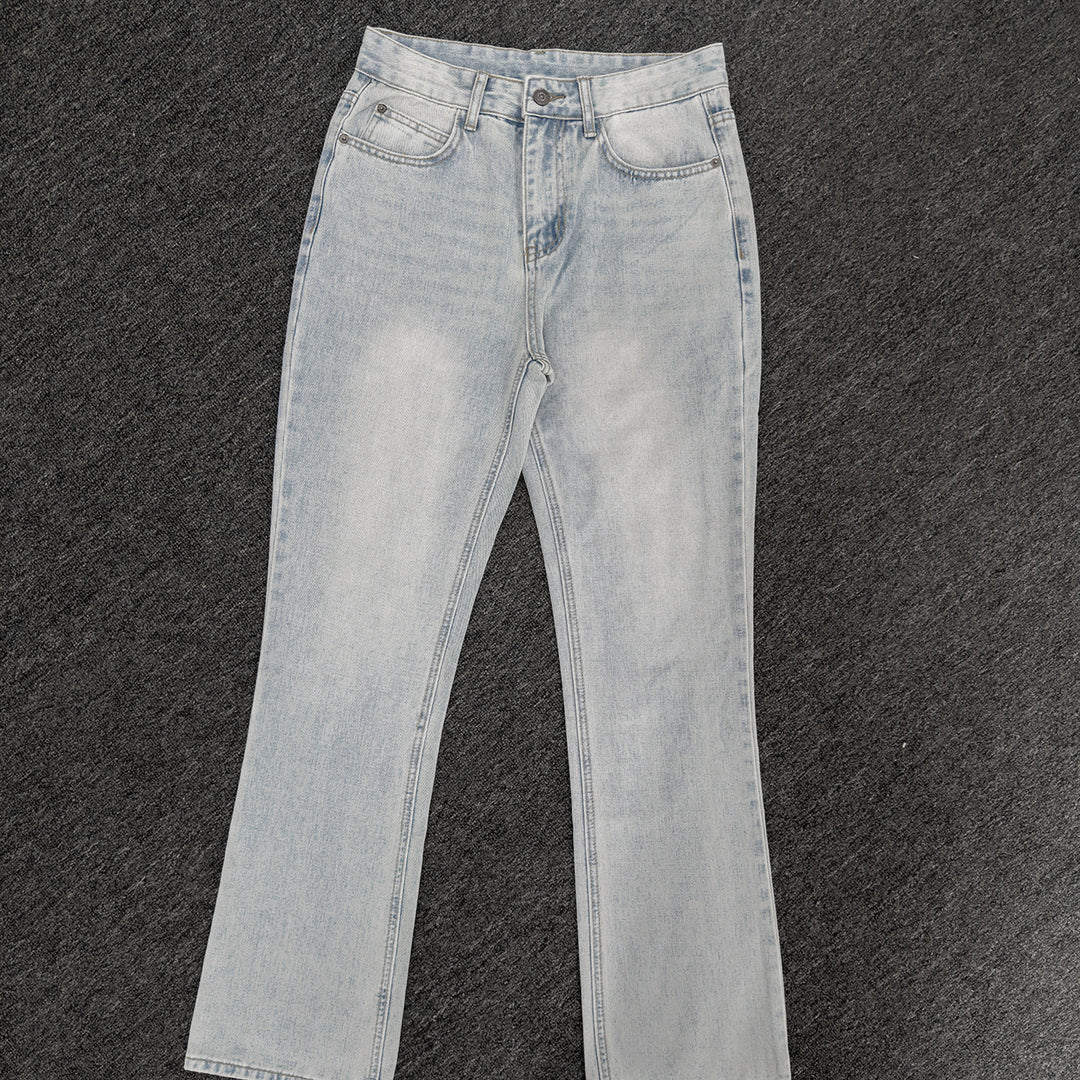 Washed Distressed Loose Boot Boot Jeans - Modefluss