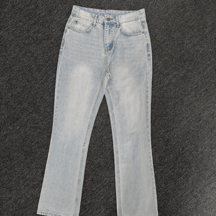Washed Distressed Loose Boot Boot Jeans - Modefluss