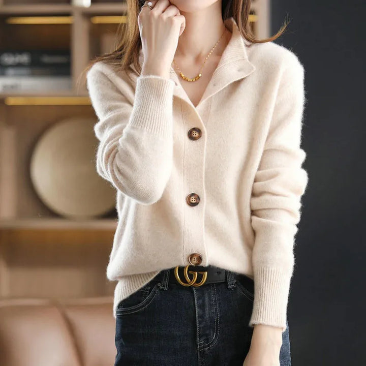 Greta™ – Stilvolle, bequeme, weiche Strickjacke - Modefluss