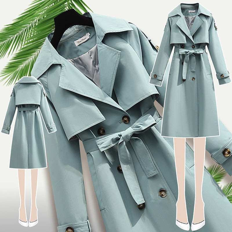Women's New Small Mid-length Windbreaker Jacket - Modefluss