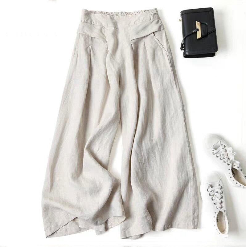 Women's High Waist Thin Slim Ninth Pants - Modefluss