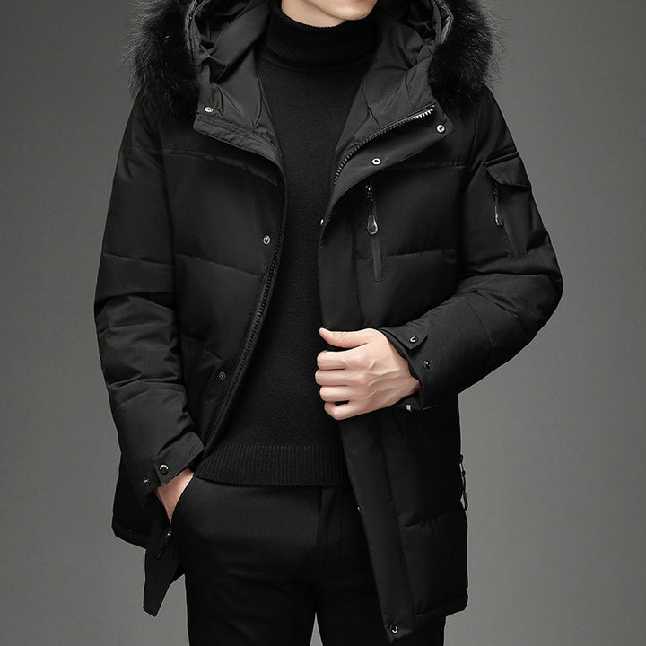 Men's Faux Fur Long Over Knee Down Workwear - Modefluss