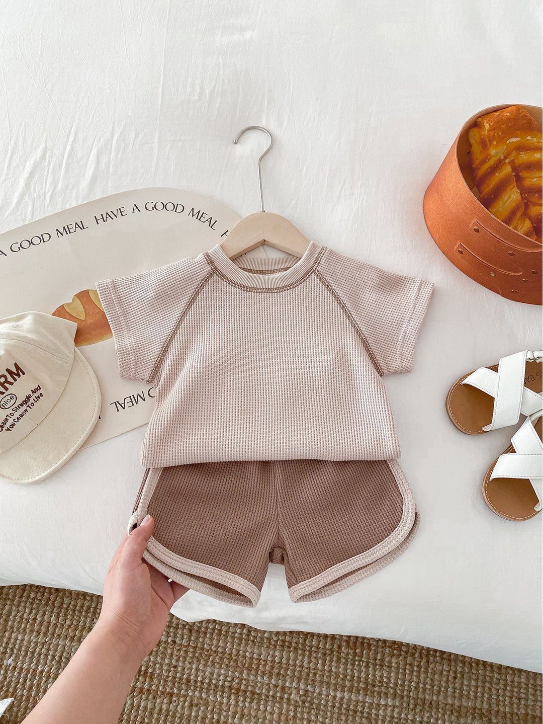 Clothes For Babies Summer Unisex Baby Short Sleeve Outfit Top Shorts - Modefluss