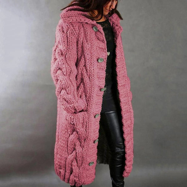 Roma™ - Langer bequemer Strickmantel 