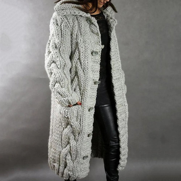 Roma™ - Langer bequemer Strickmantel 