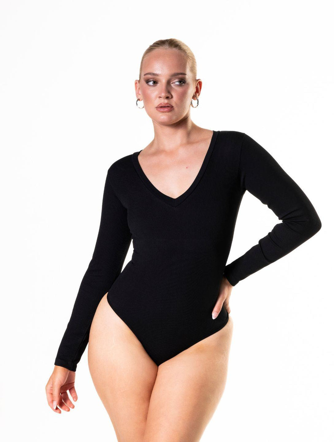 Langarm-Body mit Rundhalsausschnitt - Modefluss