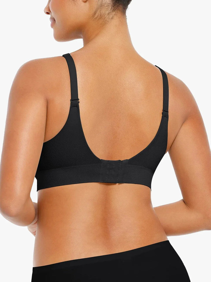 Seamless Wireless Push-Up V-Neck Bra Butt-Lifting Shorts Set