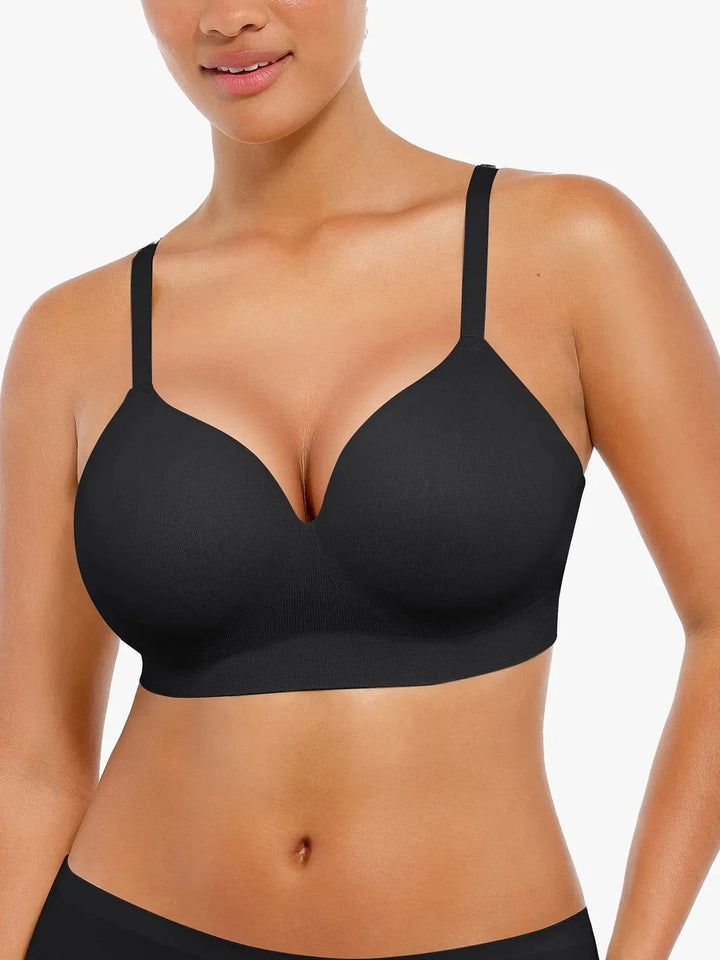 Seamless Wireless Push-Up V-Neck Bra Butt-Lifting Shorts Set