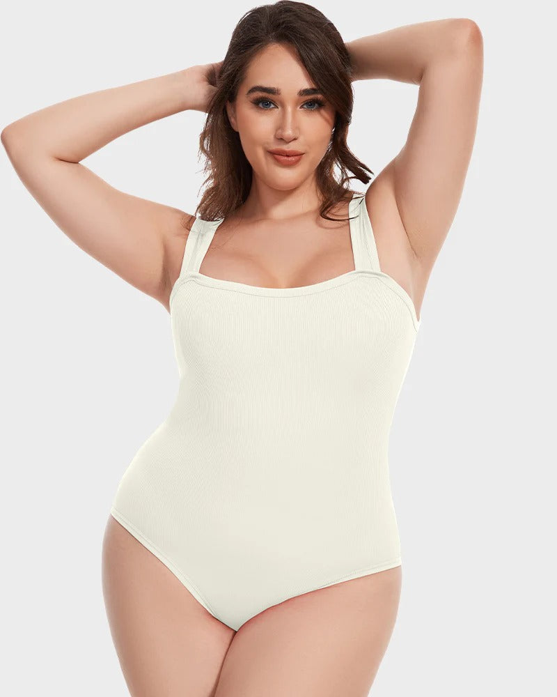 Square Neck Tummy Control Bodysuits For Women