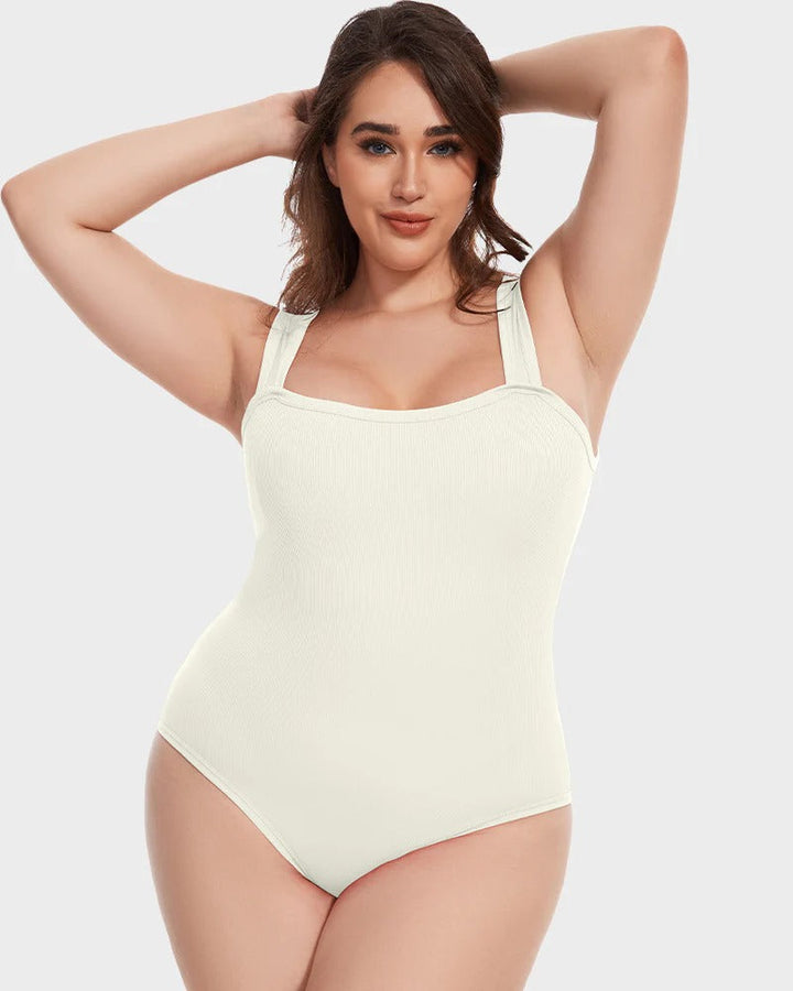 Square Neck Tummy Control Bodysuits For Women