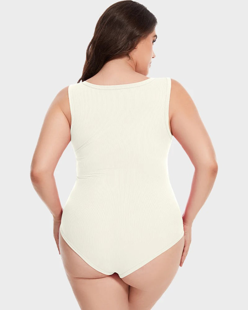 Square Neck Tummy Control Bodysuits For Women