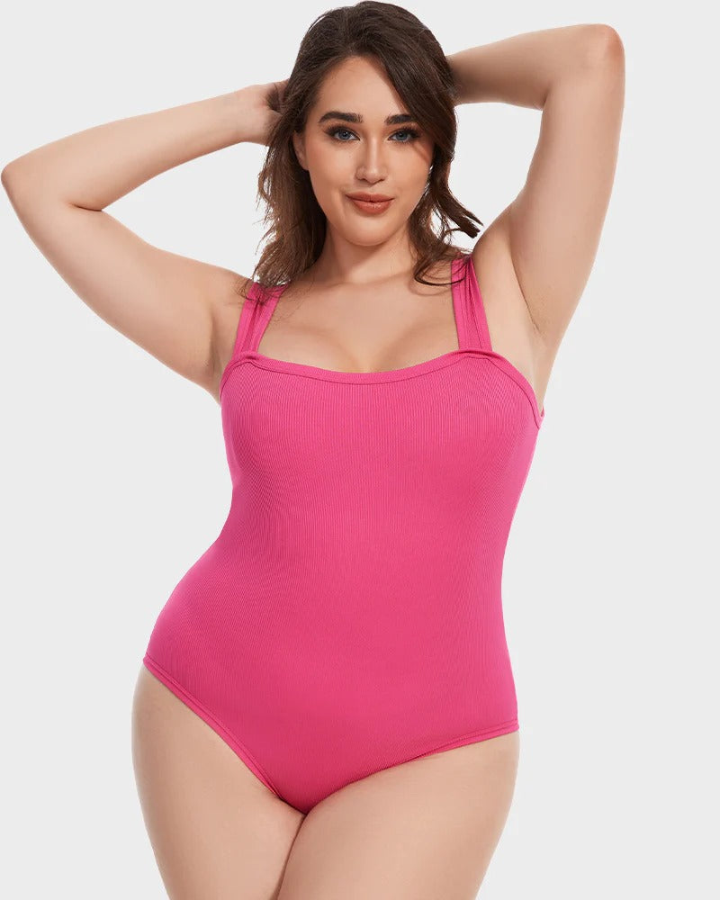 Square Neck Tummy Control Bodysuits For Women