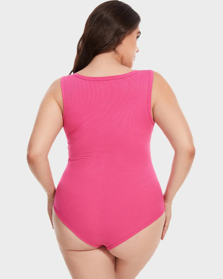 Square Neck Tummy Control Bodysuits For Women