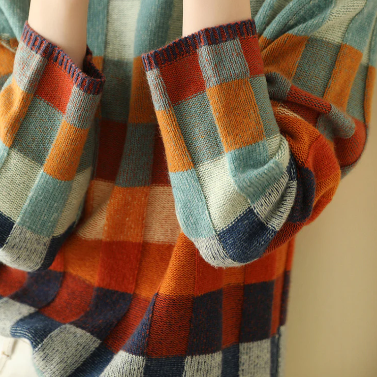Stella™ - Oversized Couture Patchwork Rollkragen - Modefluss