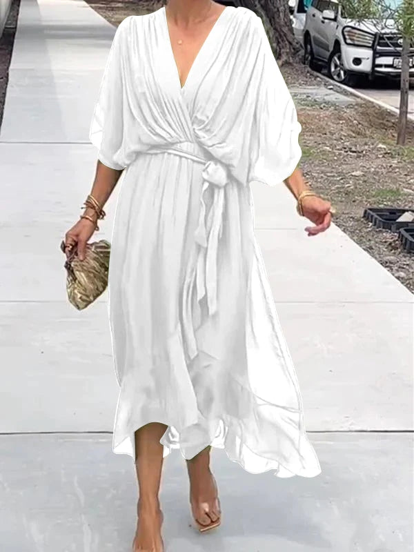 Erika™ - Elegantes Kleid mit V-Ausschnitt