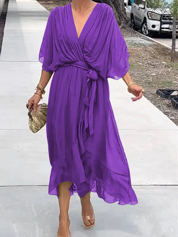 Erika™ - Elegantes Kleid mit V-Ausschnitt