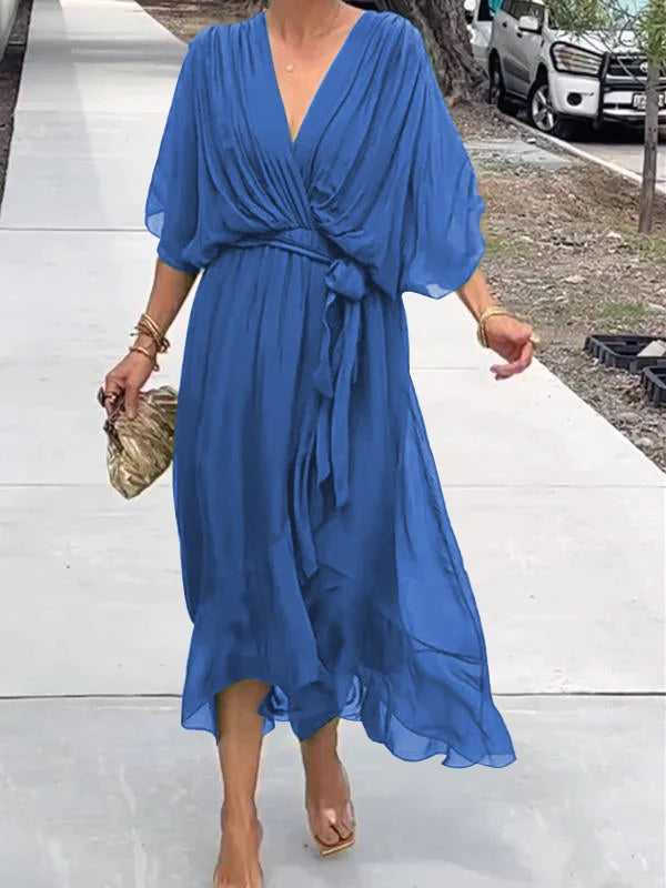 Erika™ - Elegantes Kleid mit V-Ausschnitt