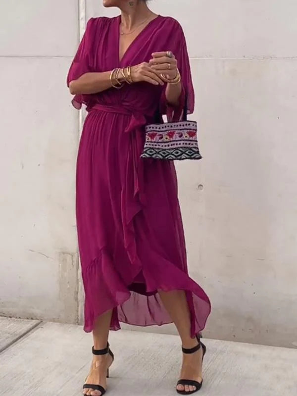 Erika™ - Elegantes Kleid mit V-Ausschnitt