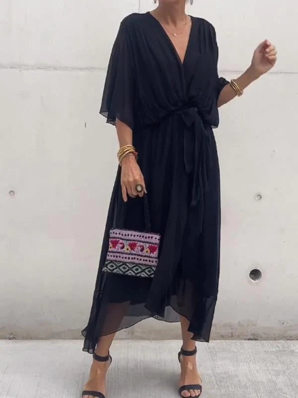 Erika™ - Elegantes Kleid mit V-Ausschnitt