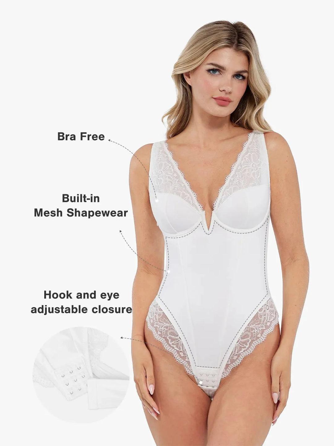 Day To Night Set Tummy Control Bodysuit Built-in Shapewear Pants