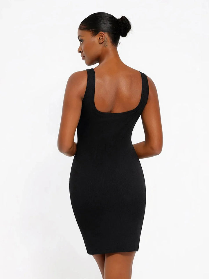 Shapewear Modal Sculpting Inner Lace Cami Mini Dress - Modefluss