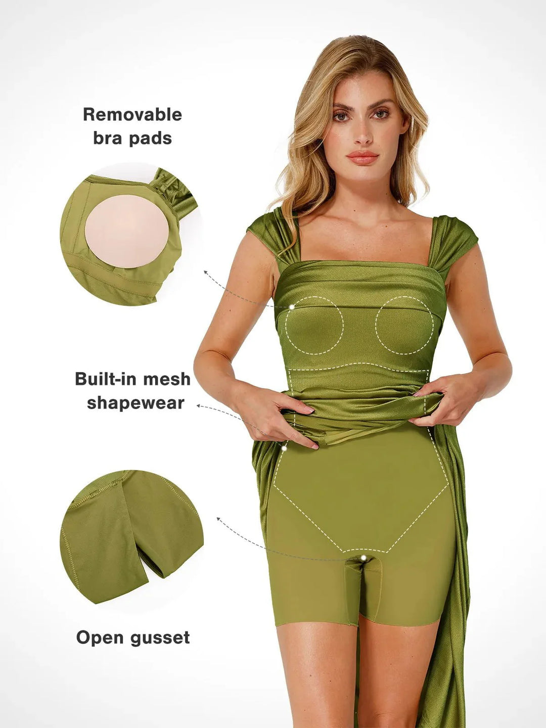 Shapewear Off Shoulder Shine Ruched Sculpting Maxi Dress - Modefluss