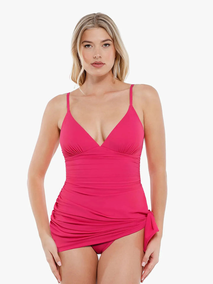 Maillot de bain une pièce convertible froncé Shapewear