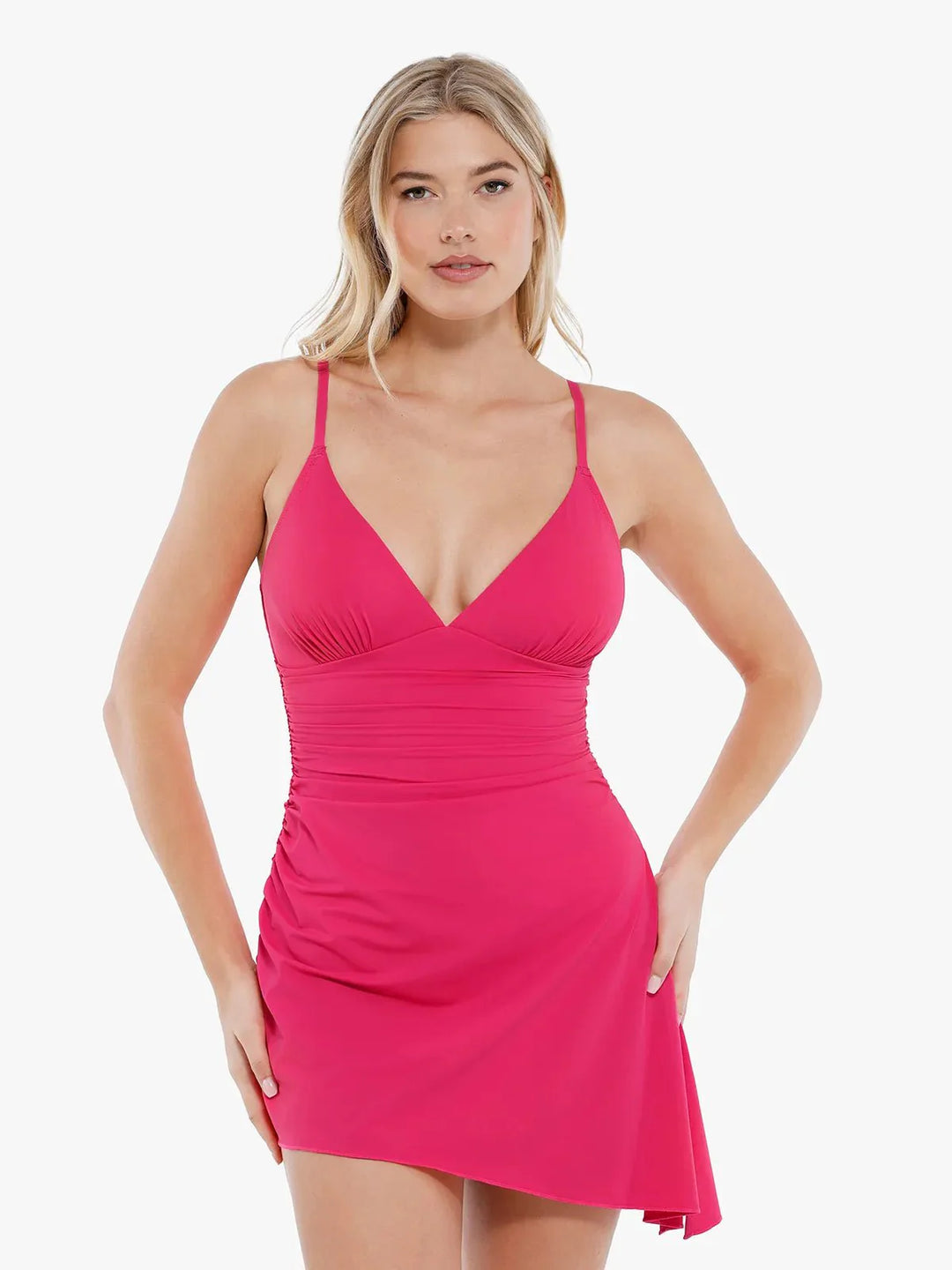 Maillot de bain une pièce convertible froncé Shapewear