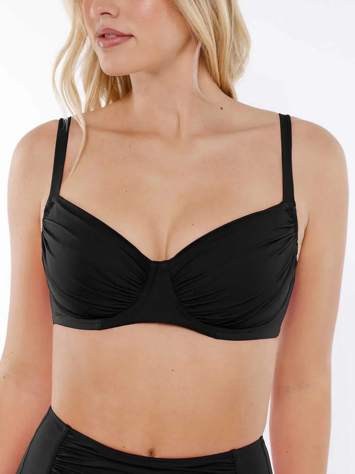 Shapewear Ruched Underwire Bikini Top - Modefluss