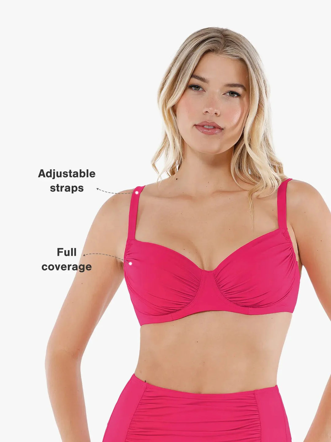 Shapewear Ruched Underwire Bikini Top - Modefluss