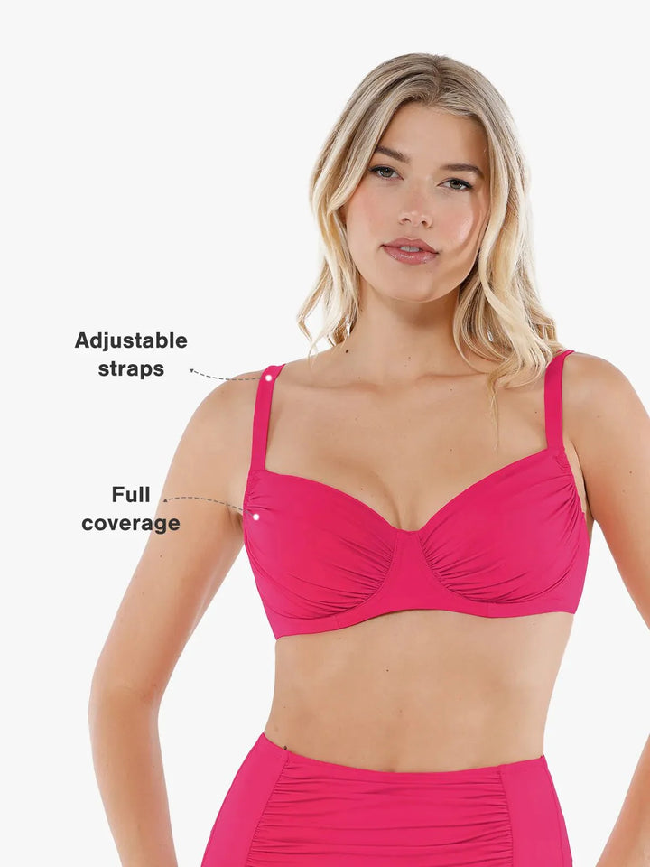 Shapewear Ruched Underwire Bikini Top - Modefluss