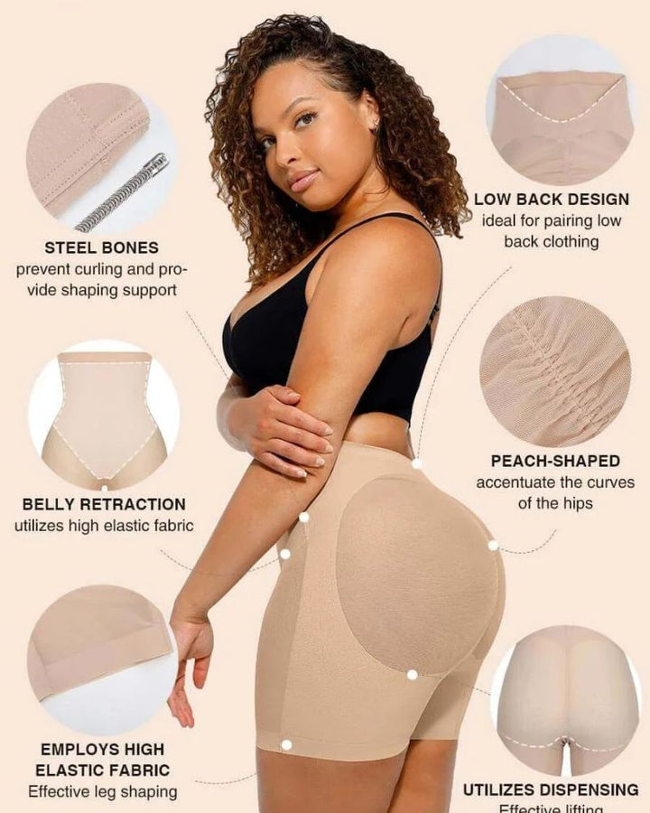 V Wasited Mesh Smooth Butt-Lifting Shorts