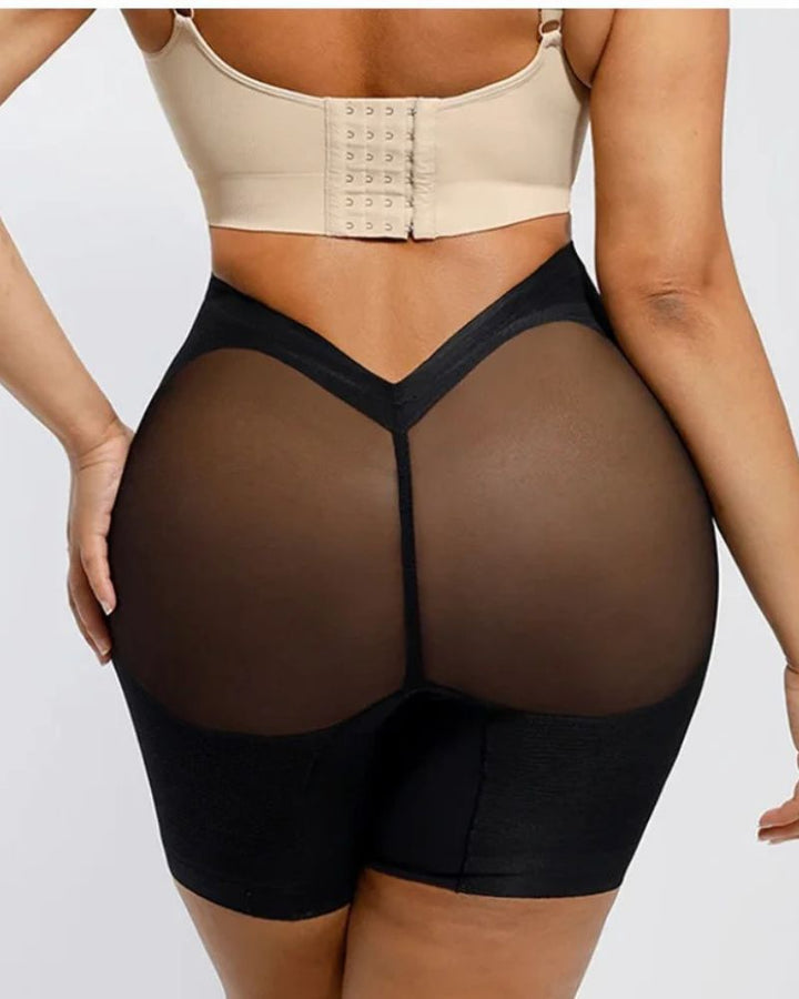 V Wasited Mesh Smooth Butt-Lifting Shorts