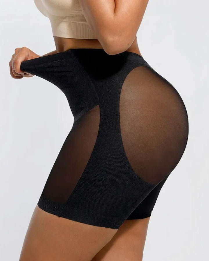 V Wasited Mesh Smooth Butt-Lifting Shorts