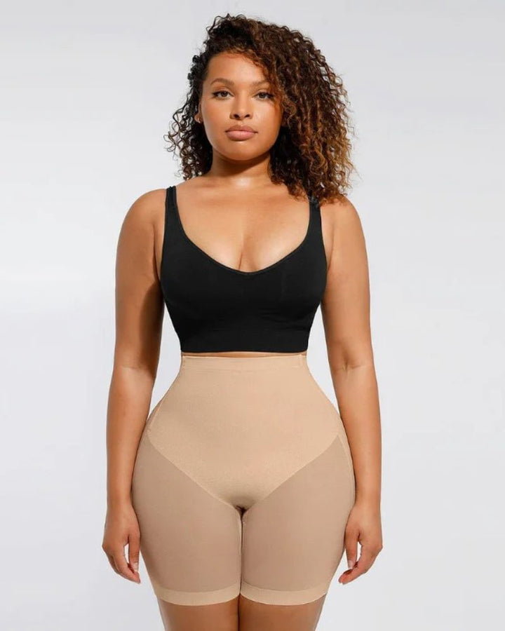 V Wasited Mesh Smooth Butt-Lifting Shorts
