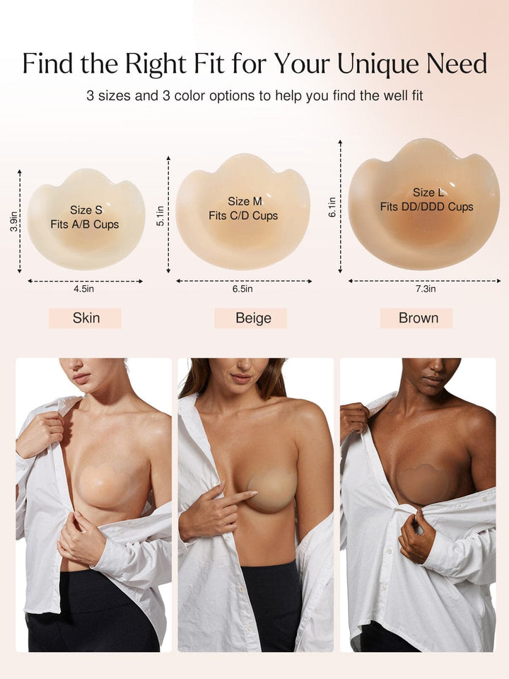 180° Lift Breast Pasties – Ultra Thin Seamless Invisible Nipple Covers (Fits A–DDD)
