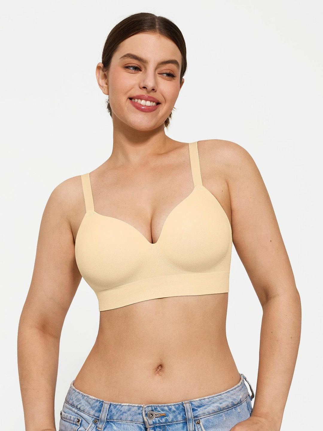 2-Pack ContourLift™ Seamless Wireless Shaping Push Up Bra Bundle
