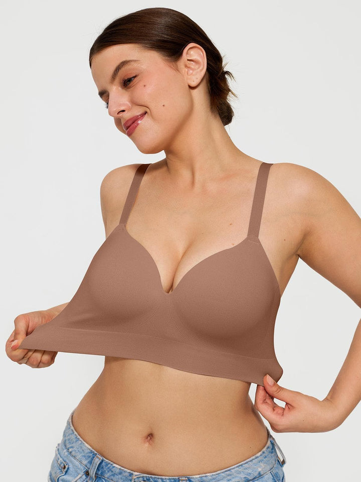 2-Pack ContourLift™ Seamless Wireless Shaping Push Up Bra Bundle