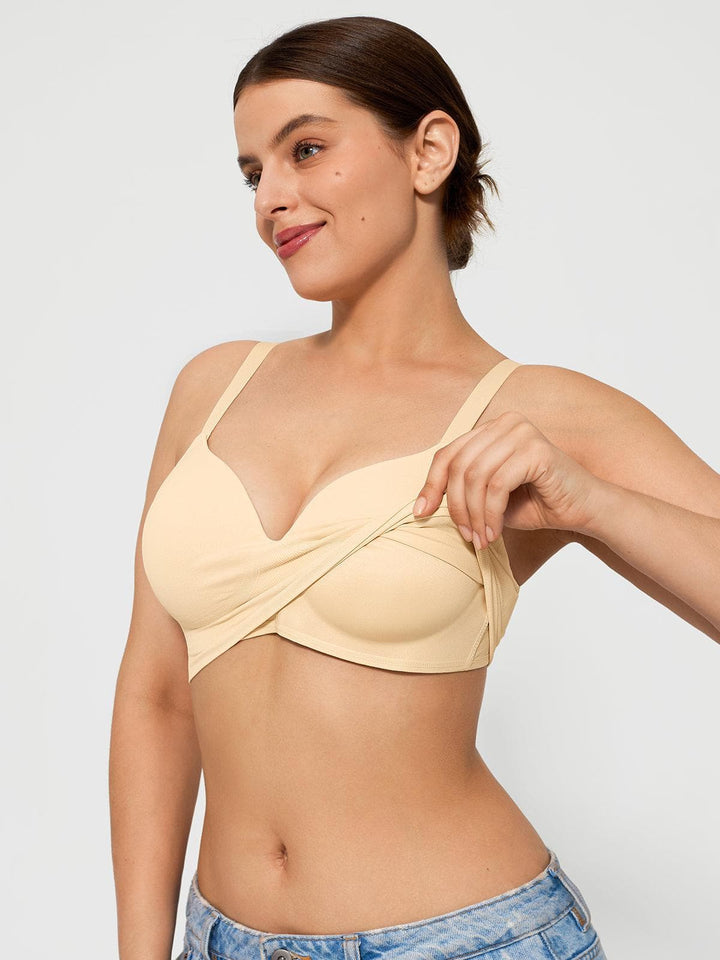 2-Pack ContourLift™ Seamless Wireless Shaping Push Up Bra Bundle