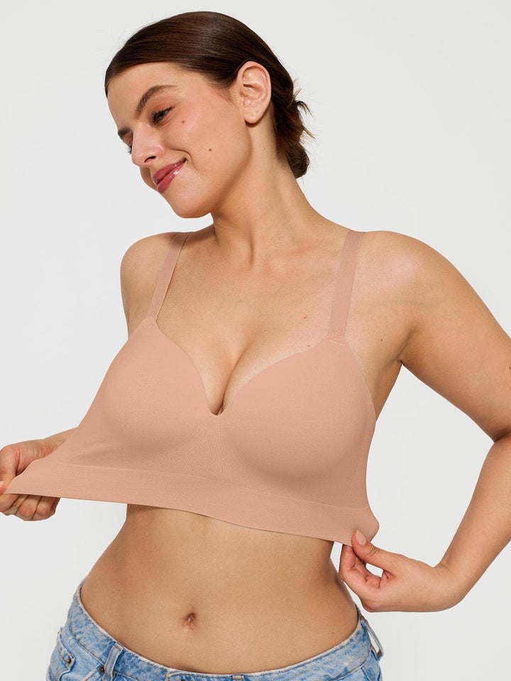 2-Pack ContourLift™ Seamless Wireless Shaping Push Up Bra Bundle