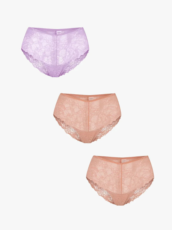 3-Pack Mid-Rise Lace Brief Bundle