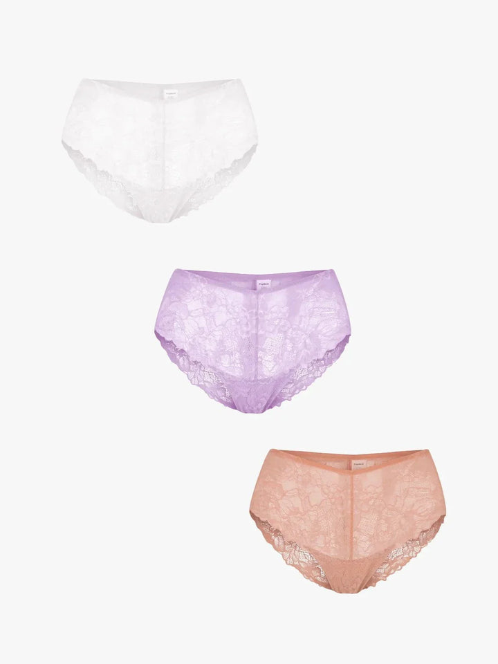 3-Pack Mid-Rise Lace Brief Bundle