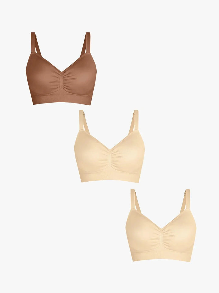 3-Pack Seamless Comfort Removable Pad Everyday Bra Bundle