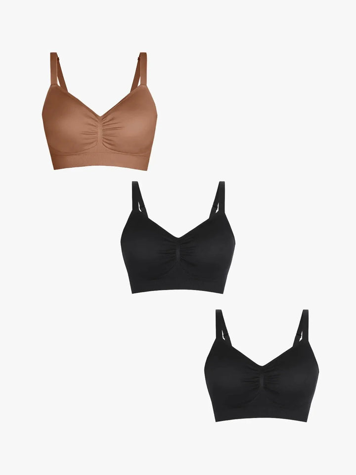 3-Pack Seamless Comfort Removable Pad Everyday Bra Bundle