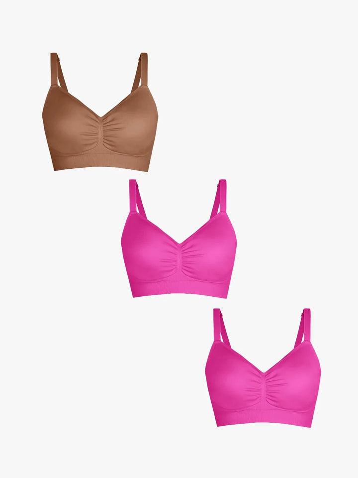 3-Pack Seamless Comfort Removable Pad Everyday Bra Bundle