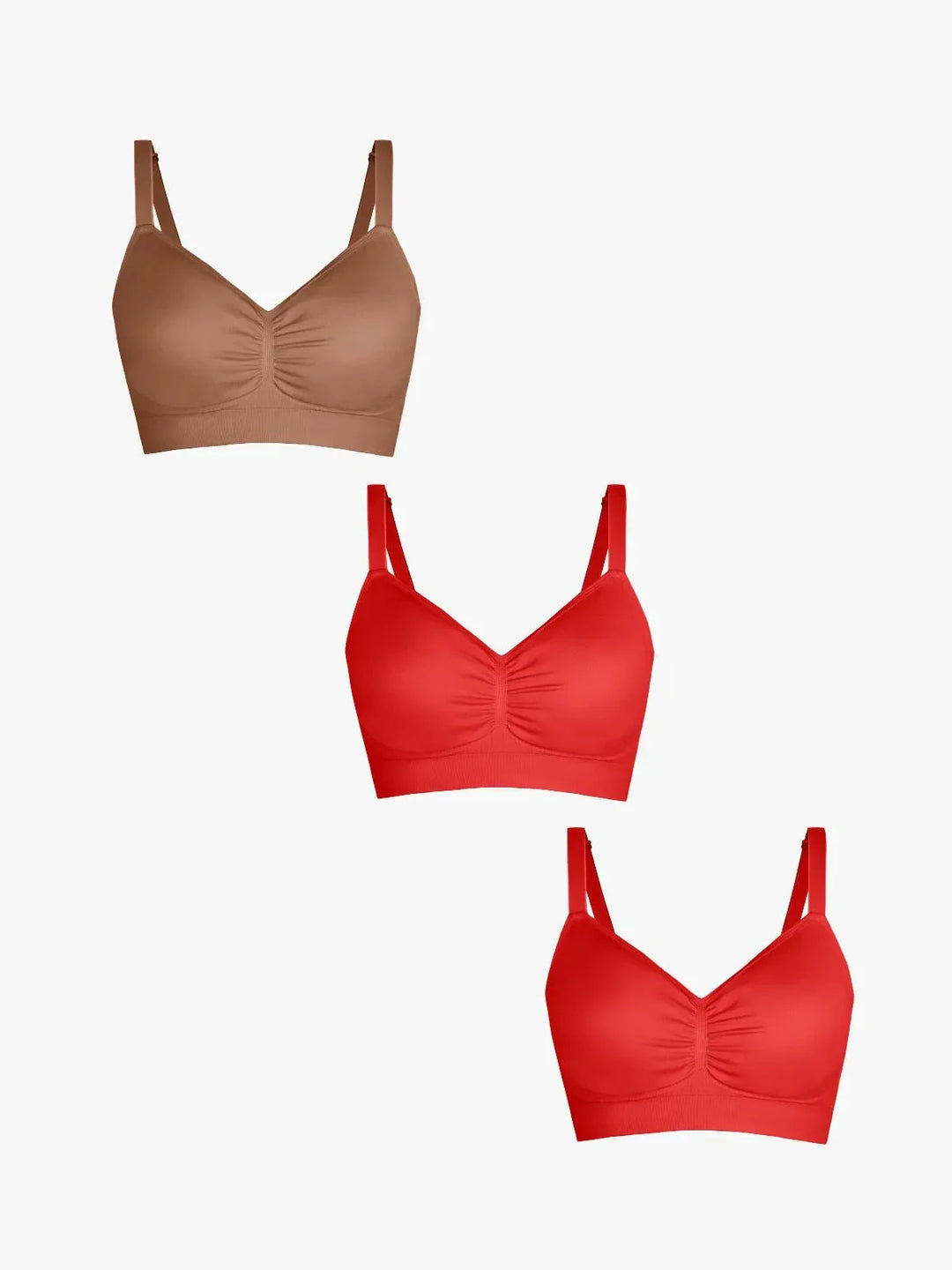 3-Pack Seamless Comfort Removable Pad Everyday Bra Bundle