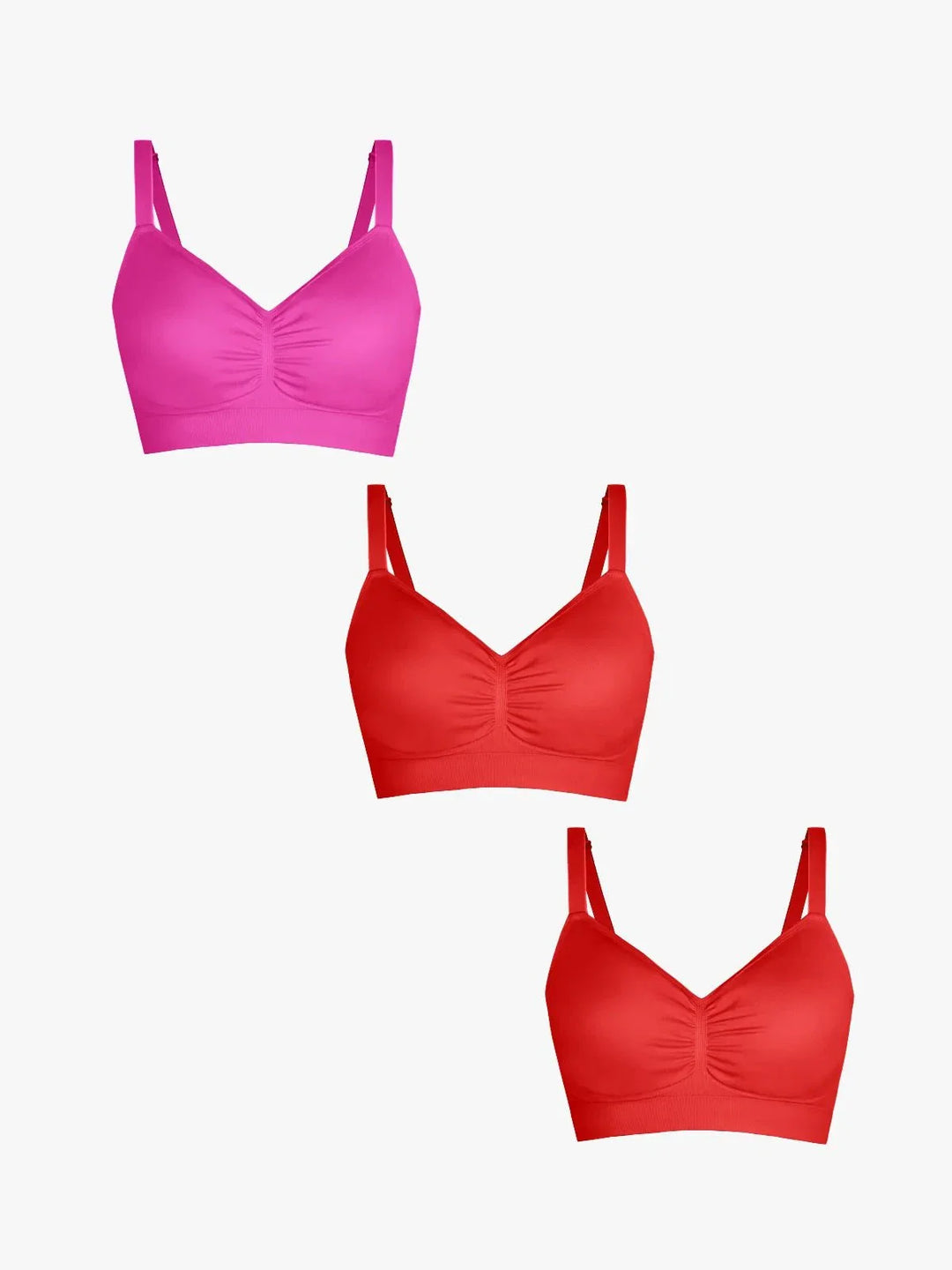 3-Pack Seamless Comfort Removable Pad Everyday Bra Bundle